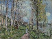 Alfred Sisley Banks of the Seine at By France oil painting artist